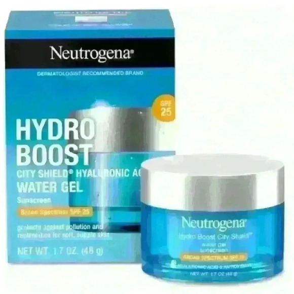 NWT Neutrogena Hydro Boost City Shield Water Face Gel with SPF 25 - 1.7oz - Picture 1 of 4